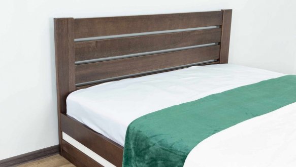 Ліжко дерев'яне Дрімка Лотос з підйомним механізмом та нішею для білизни Бук 19