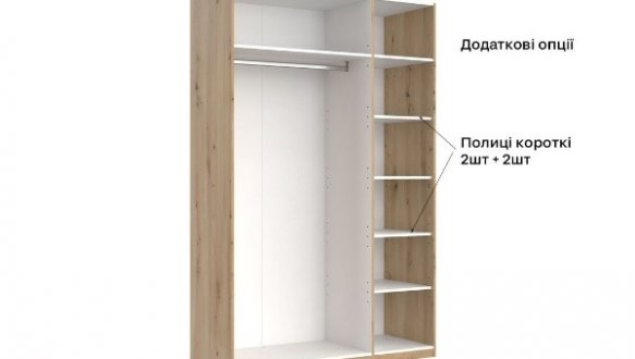 Шафа 3дв Міромарк Тедді 3 дверний дуб артизан 135 см 13