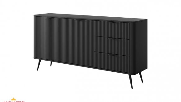 Комод 2D3S/163 Черные/Черные ножки Lante 3