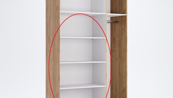 Шкаф 3Д с зеркалом Миромарк Белла 3 дверный белый 138 см 1