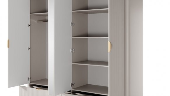 Шкаф 4D2S/213 Perfect Home Lante Беж/Золотые ручки 213 см 4