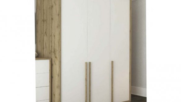 Шкаф 3Д Сокме Франческа 3 дверный белый 153 см