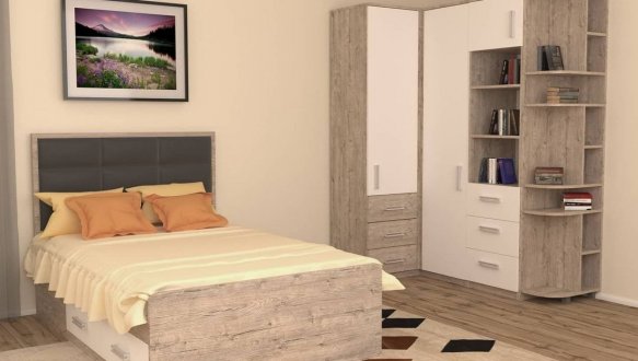 Кровать Холидей с мягкой панелью 4 ящика 5