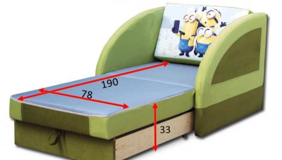 Тапчан розкладний Віка Магік мультик 80 1