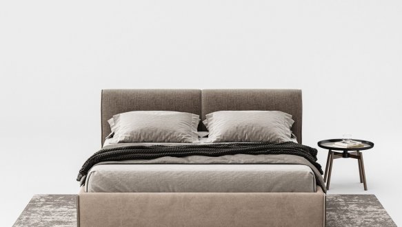 Кровать мягкая двуспальная Woodsoft Novara / Новара 4