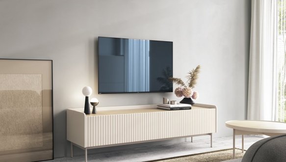 Тумба під ТВ Level/Левел RTV181 Бежевий/Дуб сканді Perfect Home Ширина 181 см