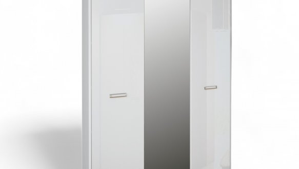 Шкаф 3Д с зеркалом Миромарк Белла 3 дверный белый 138 см