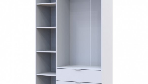 Шафа для одягу Дорос Гелар білий 3 ДСП 116,2 см 3