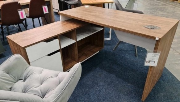 Комп'ютерний стіл Nord Інтарсіо Правий/Лівий Бронзовий 133 см 11