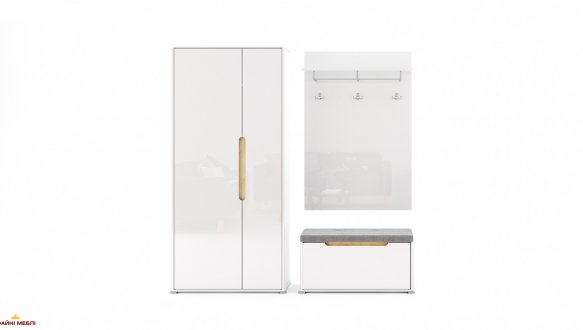 Модульная прихожая Миромарк Стелла Белый глянец 4