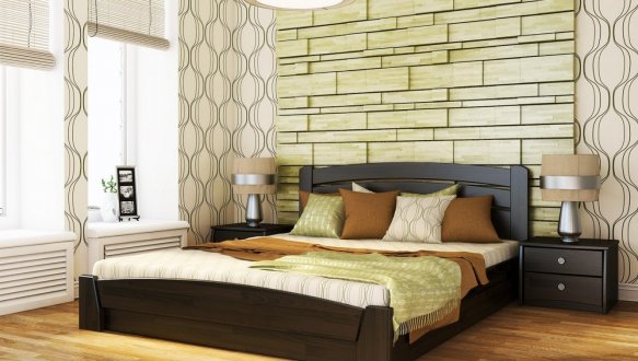 Ліжко дерев'яне Естелла Селена Аурі з підйомним механізмом і нішею для білизни Щит / Масив Бук 6