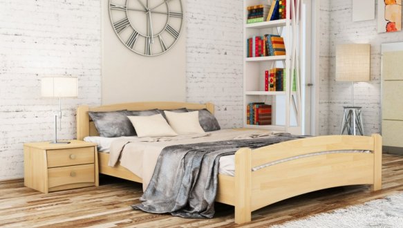 Ліжко дерев'яне Естелла Венеція / Серія Вега Щит / Масив Бук 0