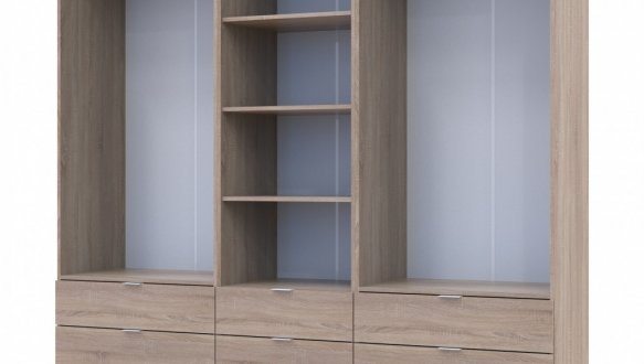 Шкаф для одежды Дорос Гелар дуб сонома 4-х дверный с пеналом 215 см 3