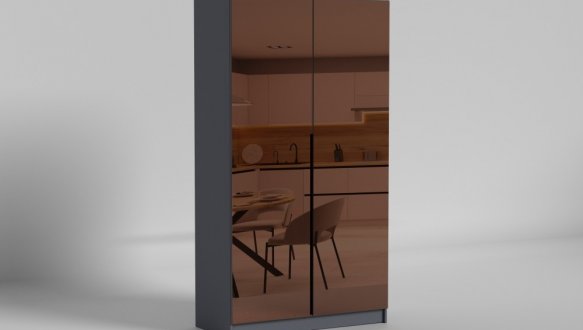 Шафа розпашна Матролюкс Нуар 1000 дводверна дуб 100 см 0