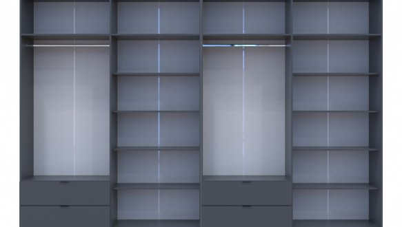 Шкаф для одежды Дорос Лукас графит 8 дверный 360 см 2