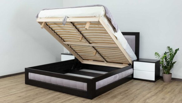 Кровать деревянная Дримка Амелия с подьемным механизмом и нишей для белья Бук 3