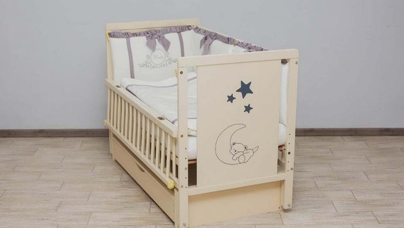 Колыбель Медведь с шухлядой