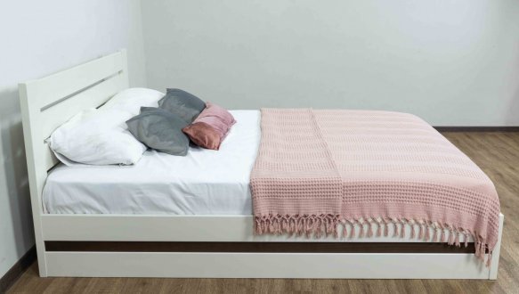 Ліжко дерев'яне Дрімка Лотос з підйомним механізмом та нішею для білизни Бук 7