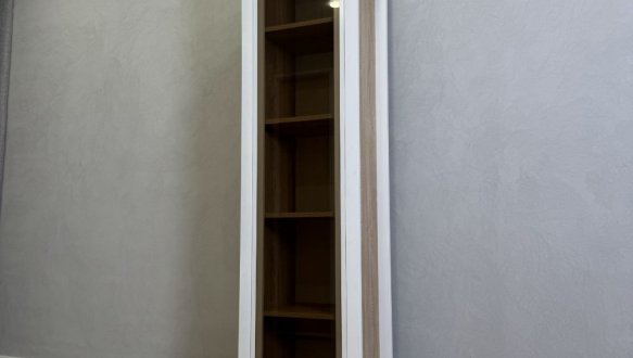 Пенал LOFT вітрина Дуб Сонома / Чорний мат MebliRoMax 0