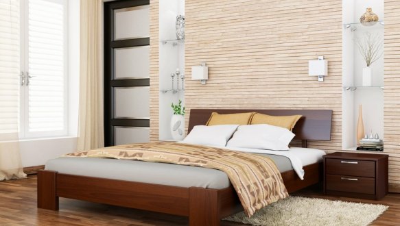 Ліжко дерев'яне Естелла Титан / Серія Тесса Щит / Масив Бук 7