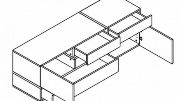 Тумба ТВ RTV2D3S Лайн 0