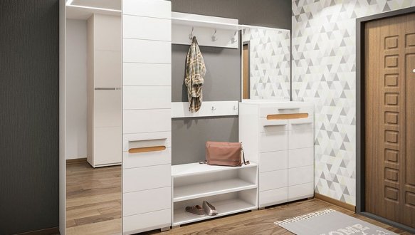 Модульная прихожая Мир Мебели Бьянко