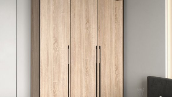 Шкаф Морели R-0015 Рамо 3 дверный сонома с полками 150 см 0