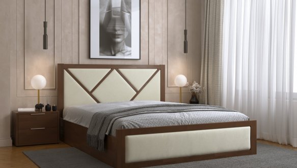 Ліжко дерев'яне DrevKO Стиль 1 Масив Бук 0