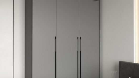 Шкаф Морели R-0015 Рамо 3 дверный антрацит с полками 150 см 0