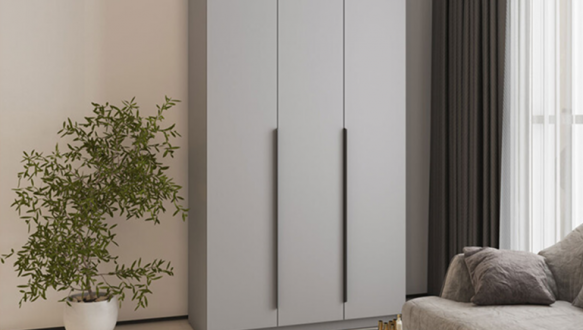 Шкаф Mebelstar Оскар трехдверный с ящиками Серая мышка 120 см