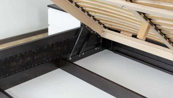 Кровать деревянная Дримка Амелия с подьемным механизмом и нишей для белья Бук 4