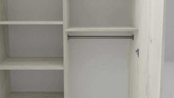 Шафа ШРС Neman 1800 Сімпл 3 дверний дуб крафт білий 180 см 2