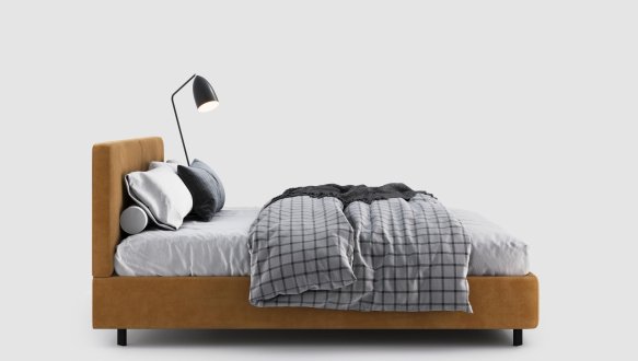 Ліжко двоспальне м'яке Woodsoft Elim / Елім з підйомним механізмом та нішею для білизни 5