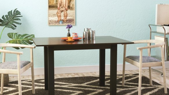 Стол-трансформер Dinner Glass Венге/Венге ноги/Бежевое стекло