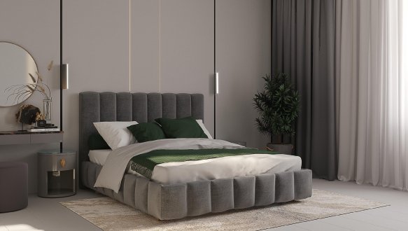 Кровать мягкая Za House Furniture Хьюпер с подъемным механизмом и нишей для белья