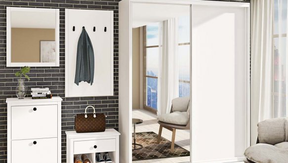 Модульний передпокій Комфорт Меблі ВТ-4069 Браво Білий