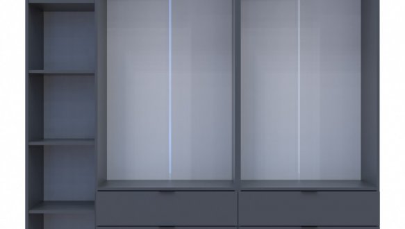 Шкаф Дорос Гелар графит 5 дверной 193,7 см 2