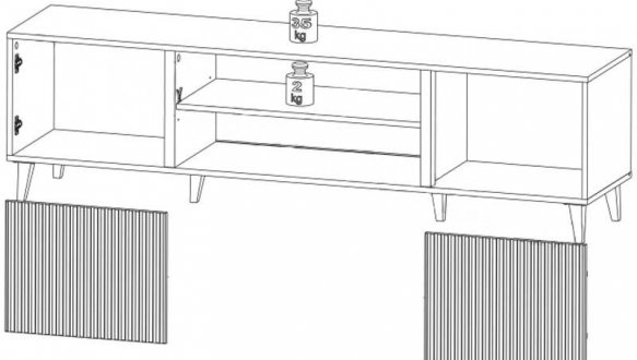 Тумба ТВ 180 EF Pafos з електрокаміном 6