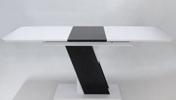 Стіл розкладний Carvelo Інтарасіо Біла Аляска/Чорний Уніколор 140/180 см 5