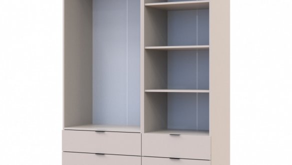 Шкаф Дорос Гелар двухдверный с пеналом Кашемир 138 см 3