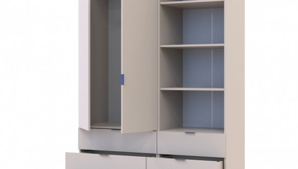 Шкаф Дорос Гелар двухдверный с пеналом Кашемир 138 см 0