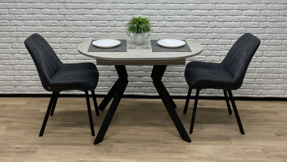 Стіл круглий розкладний MebliRoMax Ronni slide / Ронні Слайд 110 см