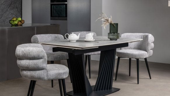 Стул M-215 устричный + черный 17