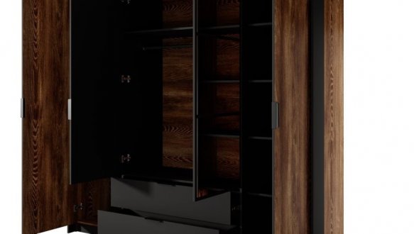 Шкаф 4D2S/220 Perfect Home Milton 4 дверный каштан 225 см 0