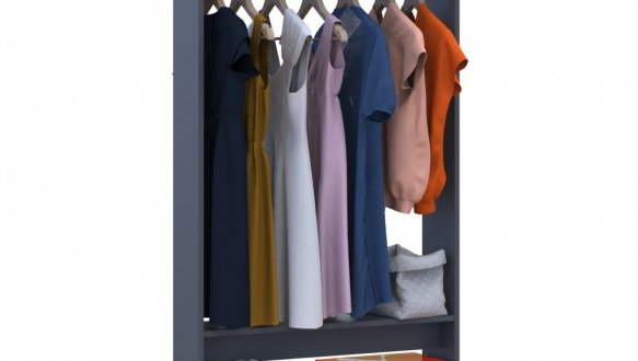 Гардеробная стойка Д2 графит 0