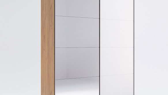 Шафа-купе з дзеркалом Міромарк Асті 2 дверна дуб крафт 150 см