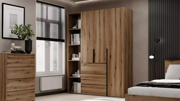 Шкаф распашной комбинированный трёхдверный Art In Head №8 Light, ширина 160 см