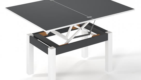 Стіл-трансформер B-Fly Графіт/Білі ноги