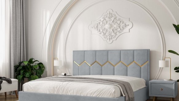 Кровать мягкая двуспальная Виорина деко Mirali / Мирали 0