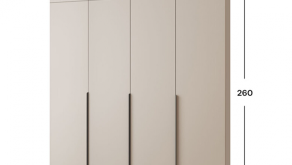 Шкаф Mebelstar Оскар четырехдверный с антресолью и ящиками Кашемир 200 см 0